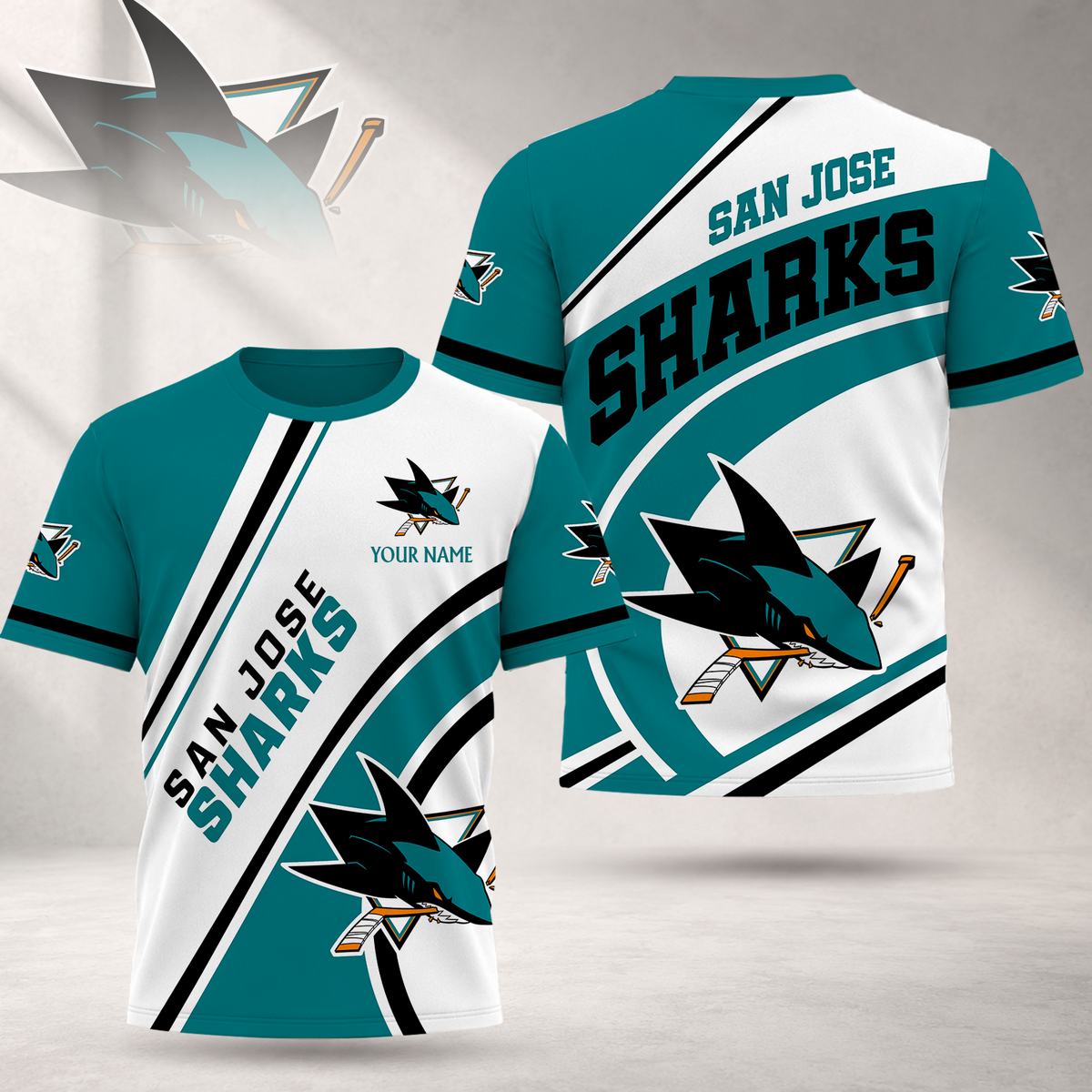 FLASH SALE - NEW CUSTOMIZED NHL32 SJS SAN JOSE SHARKS T-SHIRT, POLO SHIRT, ZIP POLO SHIRT, SWEATSHIRT, HOODIE & ZIP HOODIE