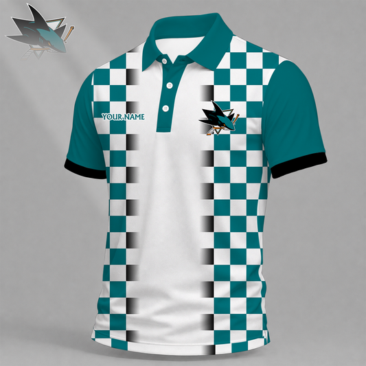 LIMITED EDITION - NEW CUSTOMIZED NHL32 SJS SAN JOSE SHARKS T-SHIRT, POLO SHIRT, ZIP POLO SHIRT, SWEATSHIRT, HOODIE & ZIP HOODIE