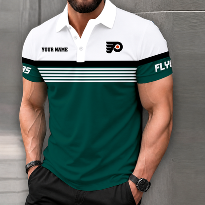 LIMITED EDITION - NEW CUSTOMIZED NHL27 PPF PHILADELPHIA FLYERS POLO SHIRT