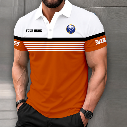 LIMITED EDITION - NEW CUSTOMIZED NHL28 BFS BUFFALO SABRES POLO SHIRT