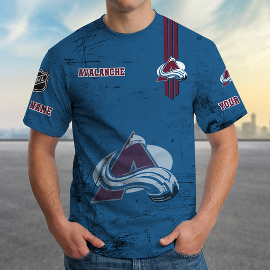 LIMITED EDITION - NEW CUSTOMIZED NHL05 CAL COLORADO AVALANCHE T-SHIRT FOR FANS