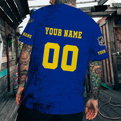 LIMITED EDITION - NEW CUSTOMIZED NHL14 SLB ST. LOUIS BLUES T-SHIRT FOR FANS