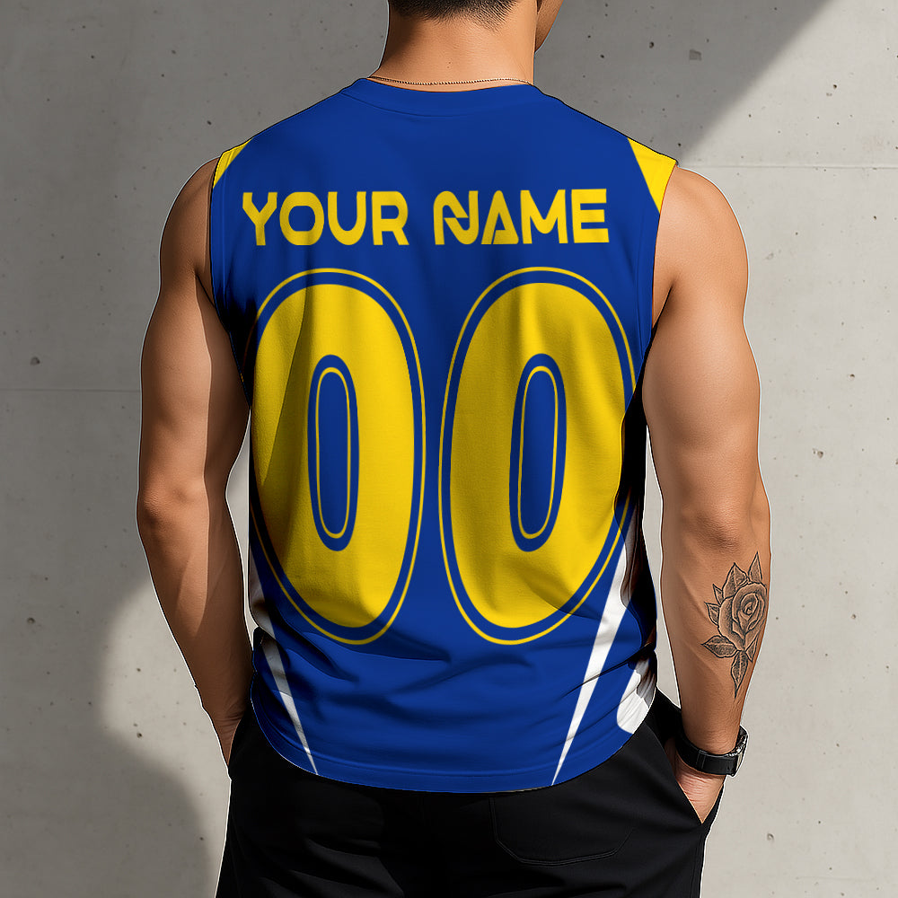 LIMITED EDITION - NEW CUSTOMIZED NHL14 SLB ST. LOUIS BLUES TANK TOP & GYM SHIRT