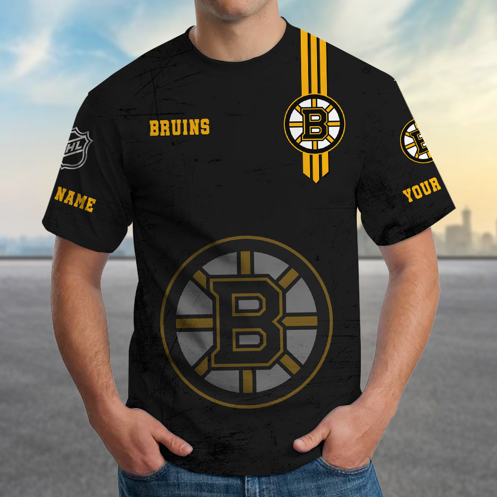 LIMITED EDITION - NEW CUSTOMIZED NHL02 BTB BOSTON BRUINS T-SHIRT FOR FANS
