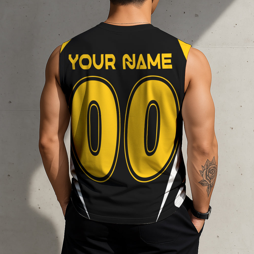 LIMITED EDITION - NEW CUSTOMIZED NHL02 BTB BOSTON BRUINS TANK TOP & GYM SHIRT