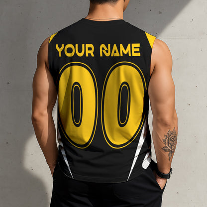 LIMITED EDITION - NEW CUSTOMIZED NHL02 BTB BOSTON BRUINS TANK TOP & GYM SHIRT