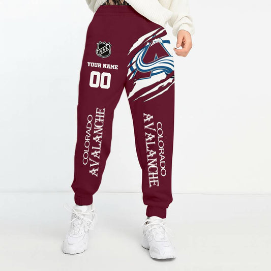 LIMITED EDITION - NEW CUSTOMIZED NHL05 CAL COLORADO AVALANCHE UNISEX LONG PANTS