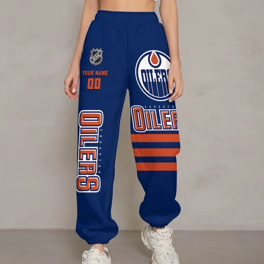 LIMITED EDITION - NEW CUSTOMIZED NHL03 EMO EDMONTON OILERS UNISEX LONG PANTS