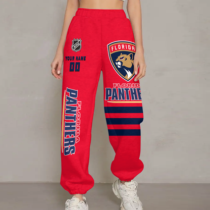 LIMITED EDITION - NEW CUSTOMIZED NHL01 FPT FLORIDA PANTHERS UNISEX LONG PANTS