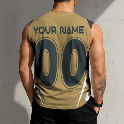 LIMITED EDITION - NEW CUSTOMIZED NHL04 VGK VEGAS GOLDEN KNIGHTS TANK TOP & GYM SHIRT