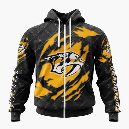 LIMITED EDITION - NEW CUSTOMIZED NHL31 NVP NASHVILLE PREDATORS UNISEX T-SHIRT, POLO, HOODIE & JACKETS