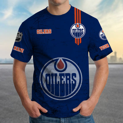 LIMITED EDITION - NEW CUSTOMIZED NHL03 EMO EDMONTON OILERS T-SHIRT FOR FANS