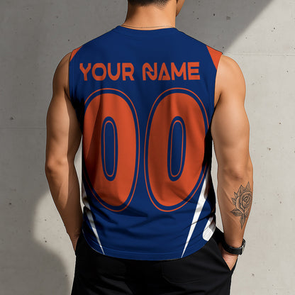 LIMITED EDITION - NEW CUSTOMIZED NHL03 EMO EDMONTON OILERS TANK TOP & GYM SHIRT