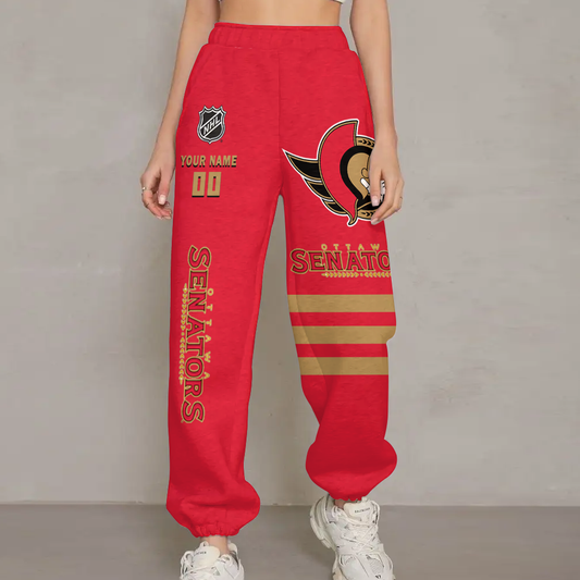 LIMITED EDITION - NEW CUSTOMIZED NHL29 OSN OTTAWA SENATORS UNISEX LONG PANTS