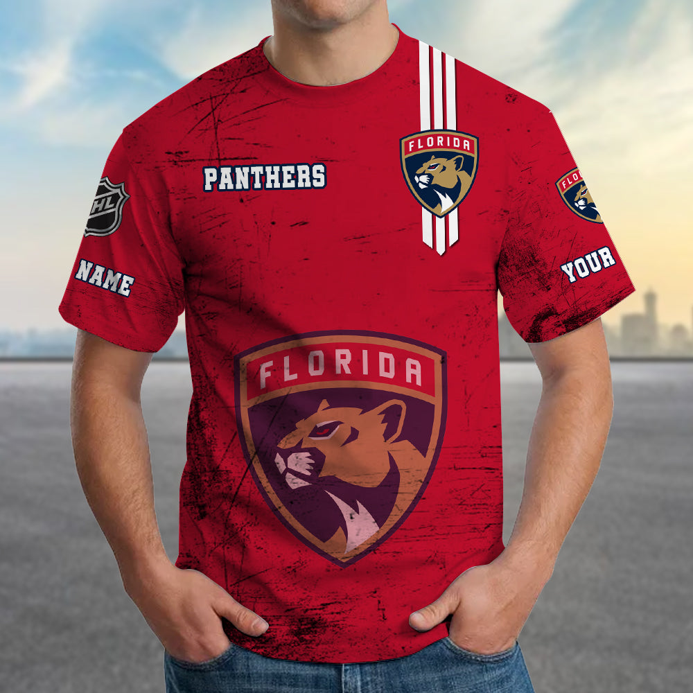 LIMITED EDITION - NEW CUSTOMIZED NHL01 FPT FLORIDA PANTHERS T-SHIRT FOR FANS