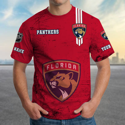 LIMITED EDITION - NEW CUSTOMIZED NHL01 FPT FLORIDA PANTHERS T-SHIRT FOR FANS