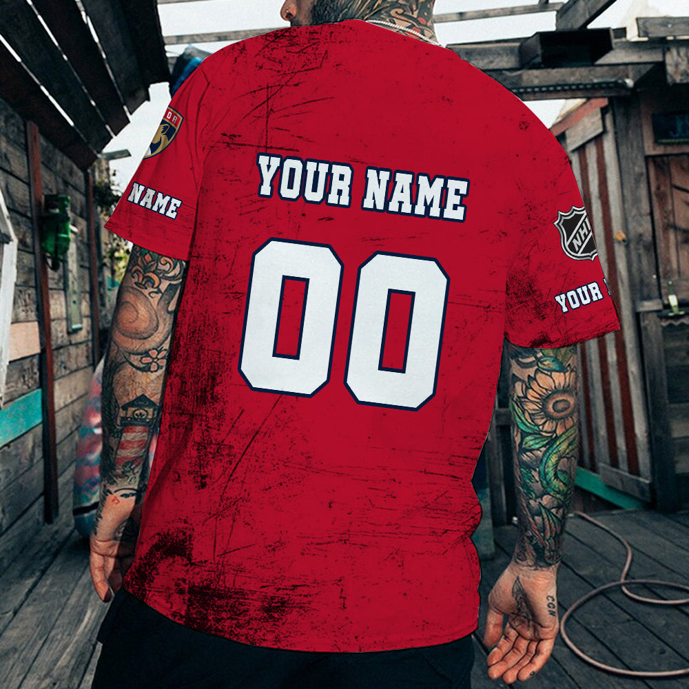 LIMITED EDITION - NEW CUSTOMIZED NHL01 FPT FLORIDA PANTHERS T-SHIRT FOR FANS