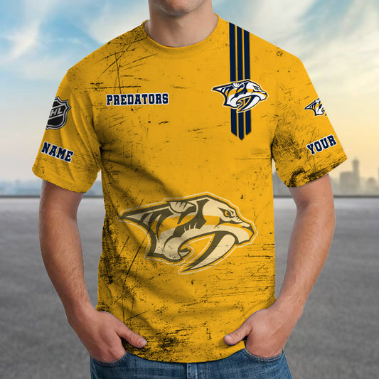 LIMITED EDITION - NEW CUSTOMIZED NHL31 NVP NASHVILLE PREDATORS T-SHIRT FOR FANS