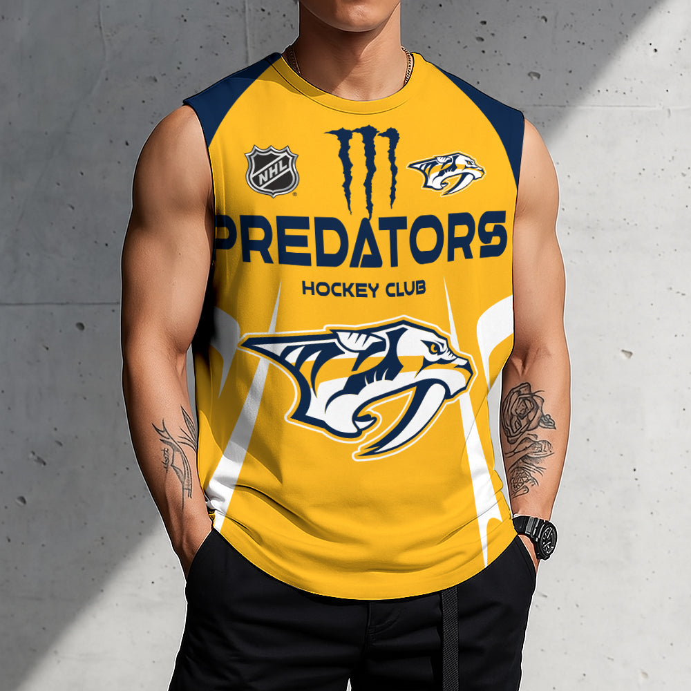LIMITED EDITION - NEW CUSTOMIZED NHL31 NVP NASHVILLE PREDATORS TANK TOP & GYM SHIRT