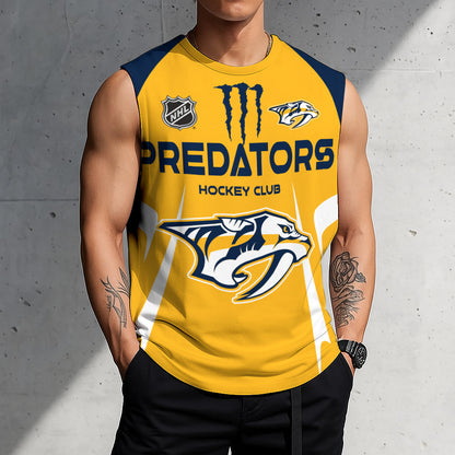 LIMITED EDITION - NEW CUSTOMIZED NHL31 NVP NASHVILLE PREDATORS TANK TOP & GYM SHIRT