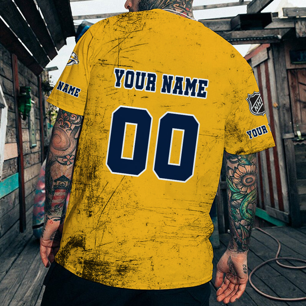 LIMITED EDITION - NEW CUSTOMIZED NHL31 NVP NASHVILLE PREDATORS T-SHIRT FOR FANS