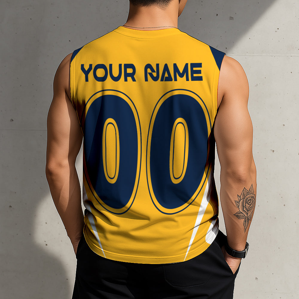 LIMITED EDITION - NEW CUSTOMIZED NHL31 NVP NASHVILLE PREDATORS TANK TOP & GYM SHIRT