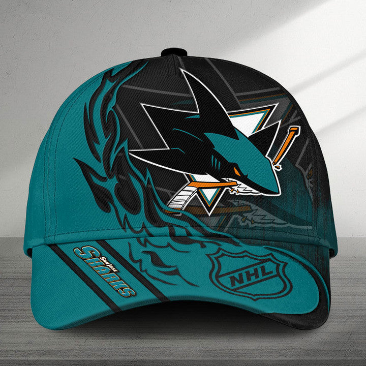 LIMITED EDITION - NEW CUSTOMIZED NHL32 SJS SAN JOSE SHARKS CLASSIC CAP