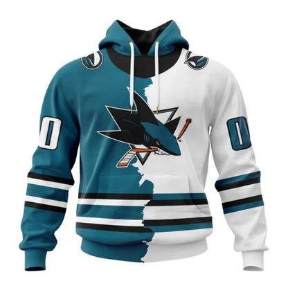 LIMITED EDITION - NEW CUSTOMIZED NHL32 SJS SAN JOSE SHARKS UNISEX T-SHIRT, POLO, HOODIE & JACKETS