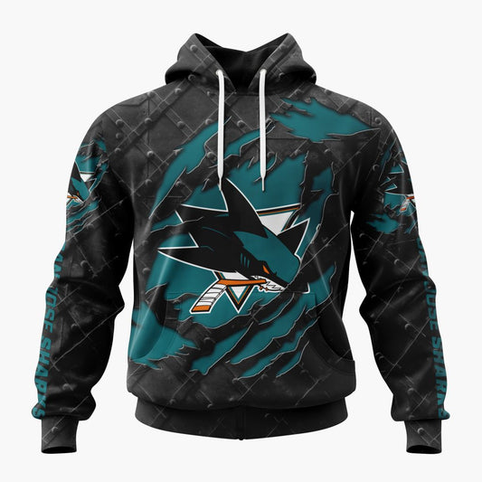 LIMITED EDITION - NEW CUSTOMIZED NHL32 SJS SAN JOSE SHARKS UNISEX T-SHIRT, POLO, HOODIE & JACKETS