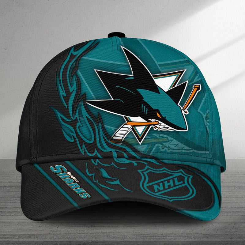 LIMITED EDITION - NEW CUSTOMIZED NHL32 SJS SAN JOSE SHARKS CLASSIC CAP