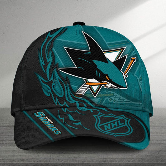 LIMITED EDITION - NEW CUSTOMIZED NHL32 SJS SAN JOSE SHARKS CLASSIC CAP