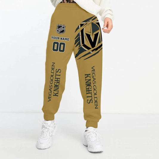 LIMITED EDITION - NEW CUSTOMIZED NHL04 VGK VEGAS GOLDEN KNIGHTS UNISEX LONG PANTS