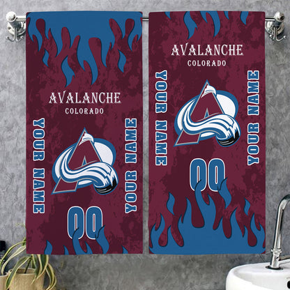 LIMITED EDITION - NEW CUSTOMIZED NHL05 CAL COLORADO AVALANCHE BATH & BEACH TOWEL