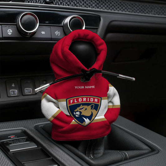 LIMITED EDITION - NEW CUSTOMIZED NHL01 FPT FLORIDA PANTHERS AUTOMOTIVE HOODIE SHIFT KNOB COVER