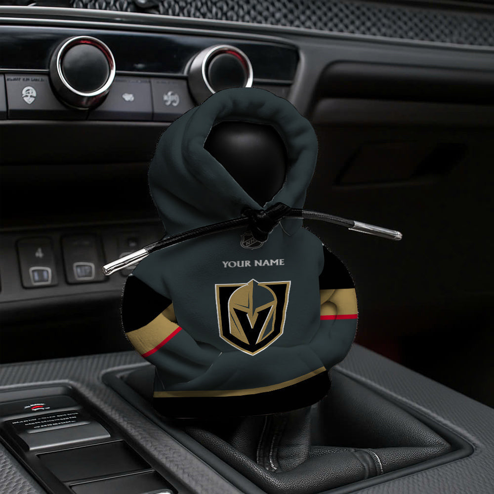 LIMITED EDITION - NEW CUSTOMIZED NHL04 VGK VEGAS GOLDEN KNIGHTS AUTOMOTIVE HOODIE SHIFT KNOB COVER