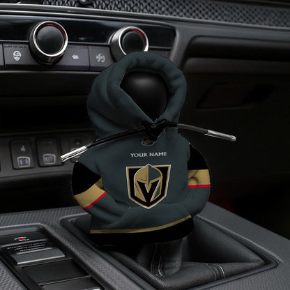 LIMITED EDITION - NEW CUSTOMIZED NHL04 VGK VEGAS GOLDEN KNIGHTS AUTOMOTIVE HOODIE SHIFT KNOB COVER