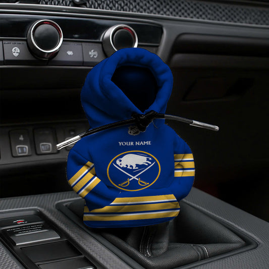 LIMITED EDITION - NEW CUSTOMIZED NHL28 BFS BUFFALO SABRES AUTOMOTIVE HOODIE SHIFT KNOB COVER