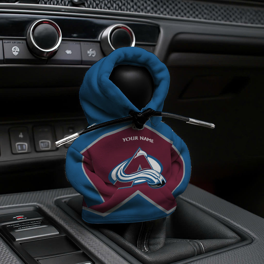 LIMITED EDITION - NEW CUSTOMIZED NHL05 CAL COLORADO AVALANCHE AUTOMOTIVE HOODIE SHIFT KNOB COVER