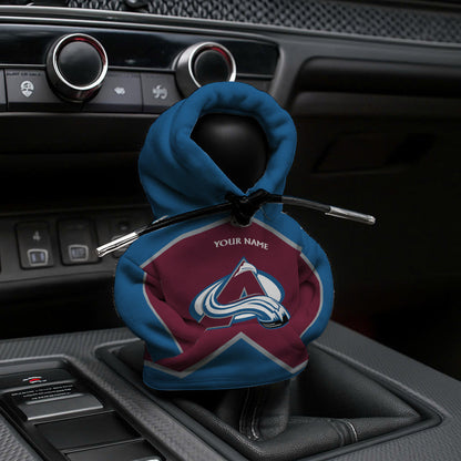 LIMITED EDITION - NEW CUSTOMIZED NHL05 CAL COLORADO AVALANCHE AUTOMOTIVE HOODIE SHIFT KNOB COVER