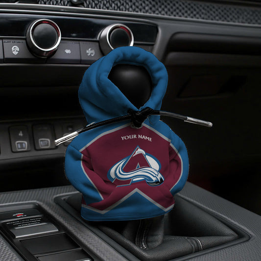 LIMITED EDITION - NEW CUSTOMIZED NHL05 CAL COLORADO AVALANCHE AUTOMOTIVE HOODIE SHIFT KNOB COVER