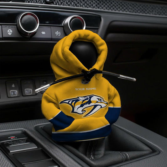 LIMITED EDITION - NEW CUSTOMIZED NHL31 NVP NASHVILLE PREDATORS AUTOMOTIVE HOODIE SHIFT KNOB COVER