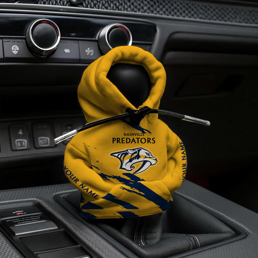 LIMITED EDITION - NEW CUSTOMIZED NHL31 NVP NASHVILLE PREDATORS AUTOMOTIVE HOODIE SHIFT KNOB COVER