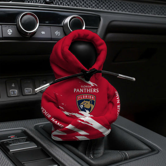 LIMITED EDITION - NEW CUSTOMIZED NHL01 FPT FLORIDA PANTHERS AUTOMOTIVE HOODIE SHIFT KNOB COVER