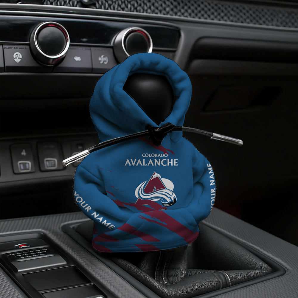 LIMITED EDITION - NEW CUSTOMIZED NHL05 CAL COLORADO AVALANCHE AUTOMOTIVE HOODIE SHIFT KNOB COVER