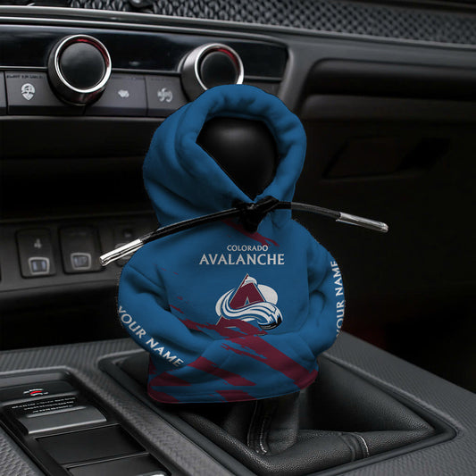 LIMITED EDITION - NEW CUSTOMIZED NHL05 CAL COLORADO AVALANCHE AUTOMOTIVE HOODIE SHIFT KNOB COVER