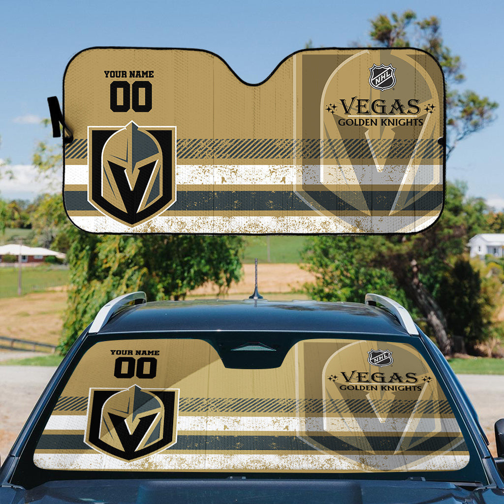 LIMITED EDITION - NEW CUSTOMIZED NHL04 VGK VEGAS GOLDEN KNIGHTS AUTO WINDSHIELD SHADE