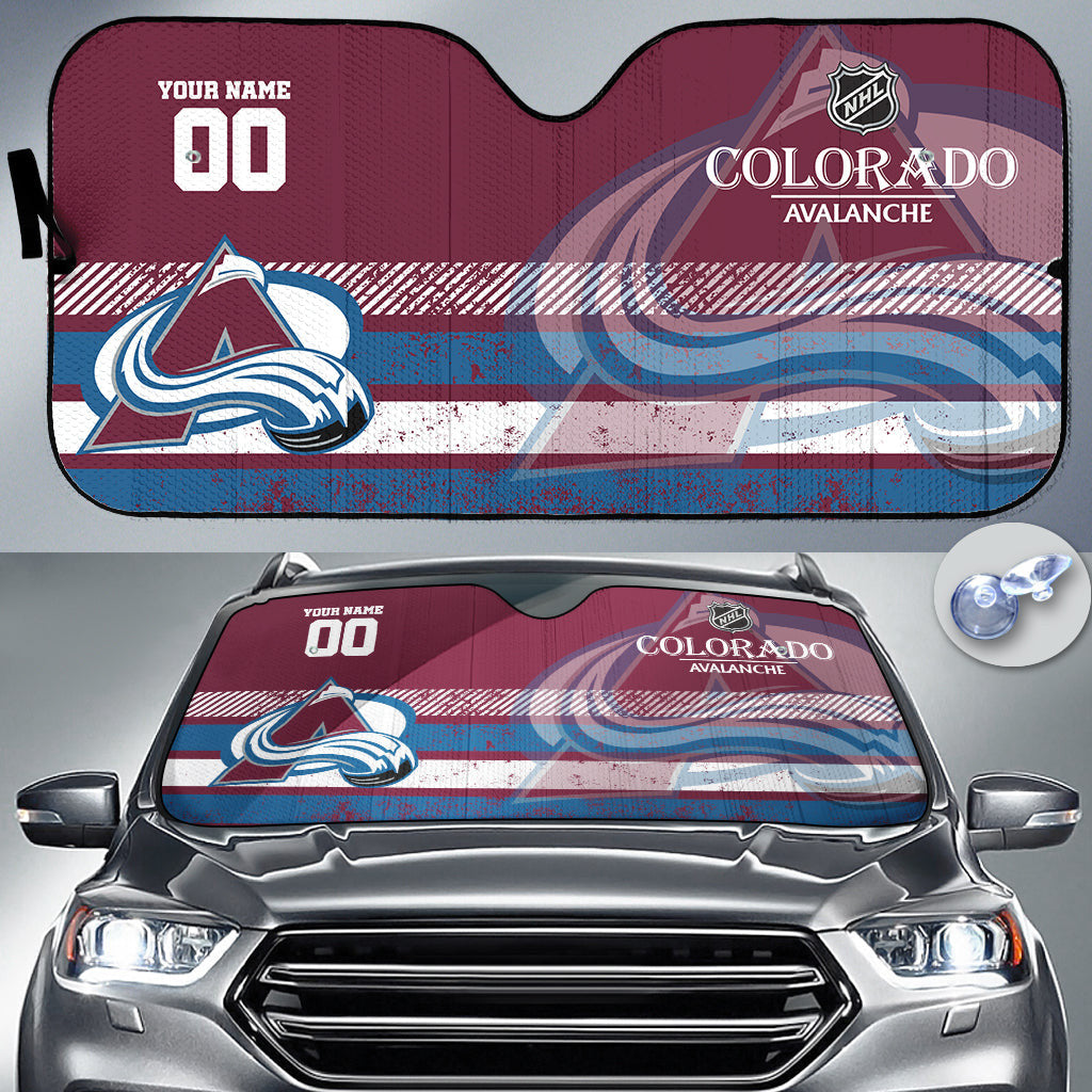 LIMITED EDITION - NEW CUSTOMIZED NHL05 CAL COLORADO AVALANCHE AUTO WINDSHIELD SHADE