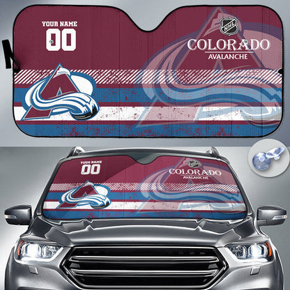 LIMITED EDITION - NEW CUSTOMIZED NHL05 CAL COLORADO AVALANCHE AUTO WINDSHIELD SHADE