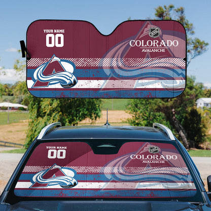 LIMITED EDITION - NEW CUSTOMIZED NHL05 CAL COLORADO AVALANCHE AUTO WINDSHIELD SHADE