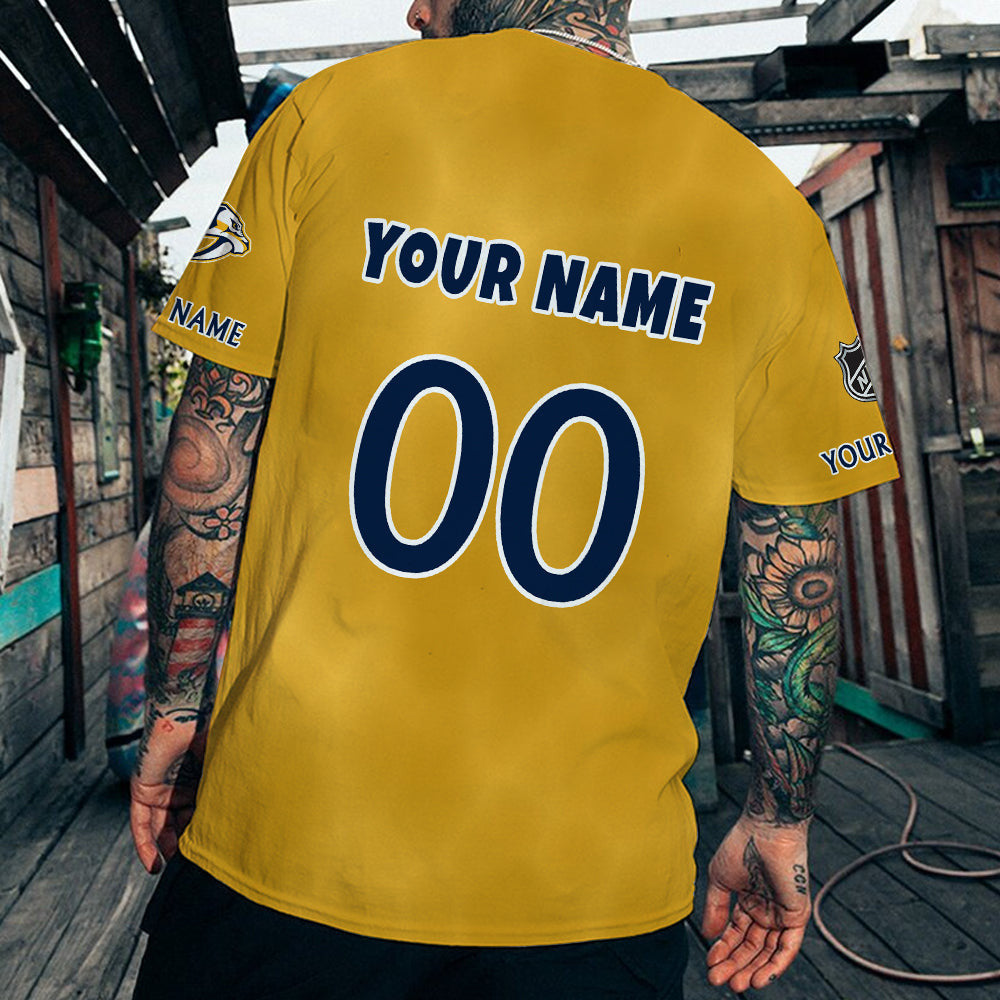 LIMITED EDITION - NEW CUSTOMIZED NHL31 NVP NASHVILLE PREDATORS T-SHIRT